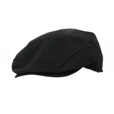 Black Leather Amos Flat Cap - Traclet  Reference : 4289 | Traclet Hat Shop