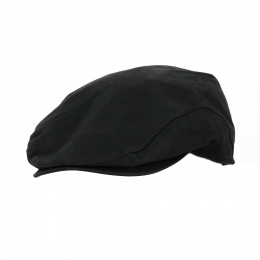 Amos Leather Flat Cap Black - Traclet