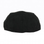 Black Leather Amos Flat Cap - Traclet