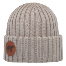 Bonnet à Revers Björn Laine Merino Vanille - Super Yellow