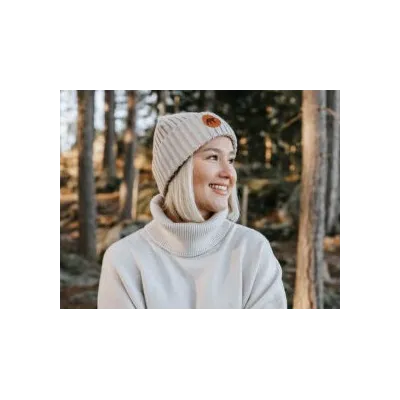 Björn Merino Wool Beanie with Turn-up Vanilla - Super Yellow Reference: 1092 | Traclet Hat Shop
