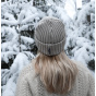 Björn Merino Wool Beanie with Turn-up Vanilla - Super Yellow