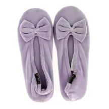 Women's Micro-velvet Ballet Slippers with Bow - Isotoner Reference: 18826 | Chapellerie Traclet
