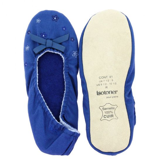 Women's Royal Blue Ballet Slippers - Isotoner
