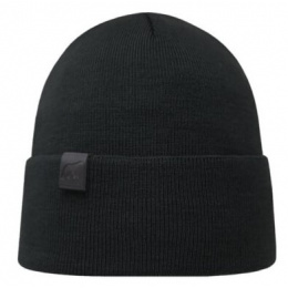Osto Black Merino Wool Cuffed Beanie - Super Yellow