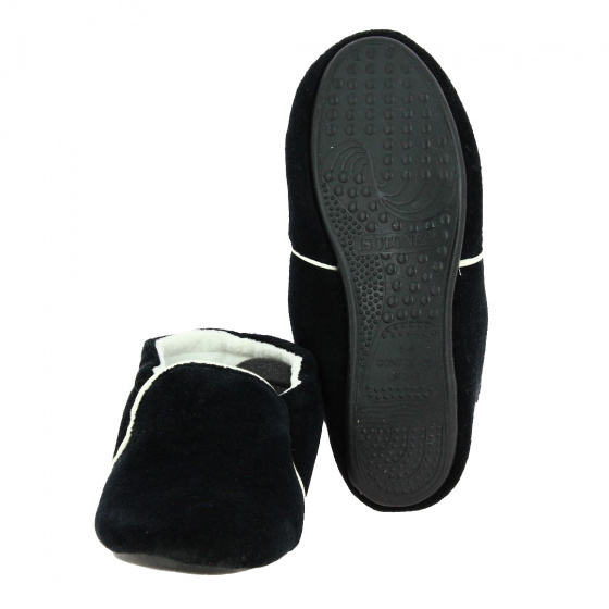 Chaussons Femme Semelles Gomme Noir - Isotoner