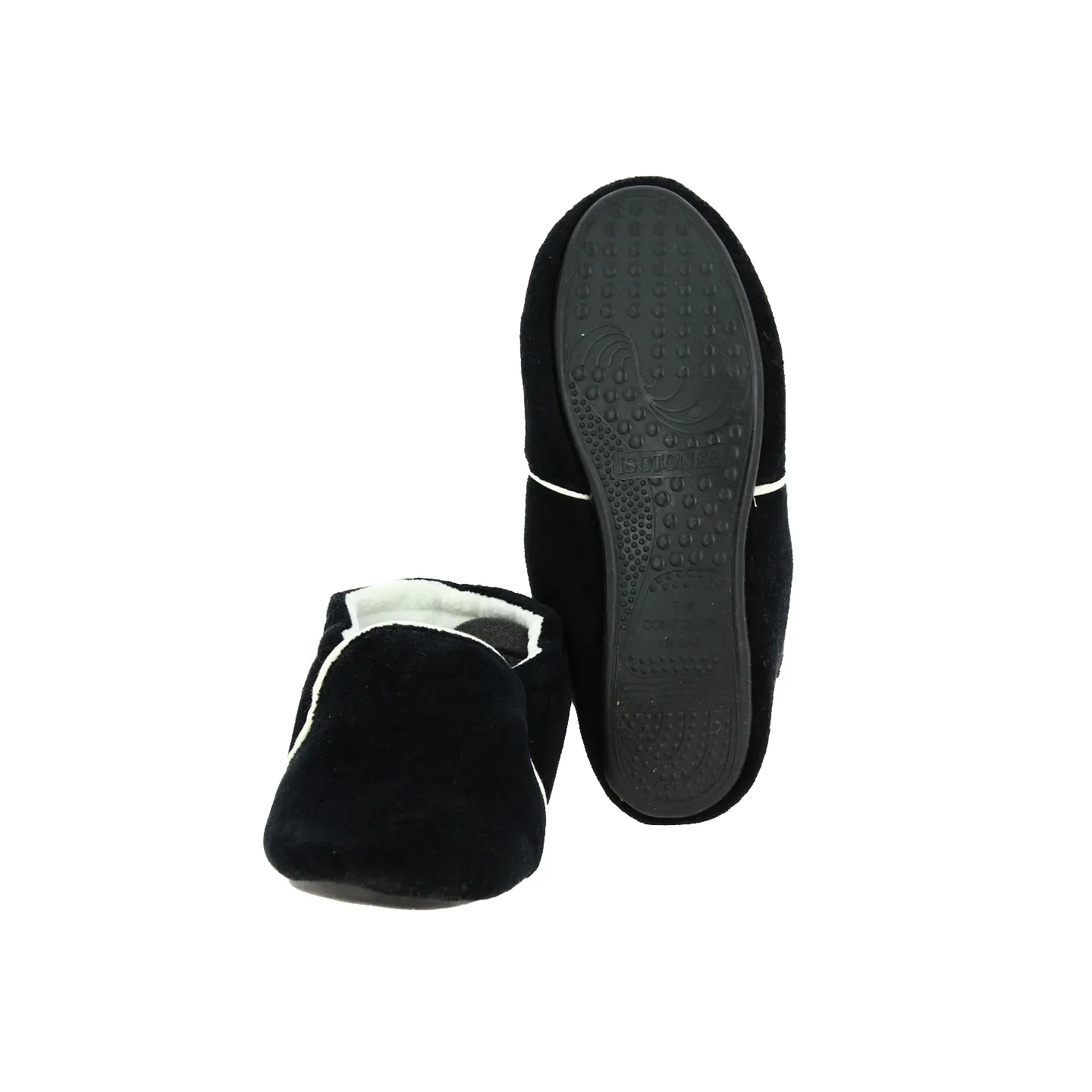 Women's Slippers with Rubber Soles Black - Isotoner Reference: 18840 | Chapellerie Traclet