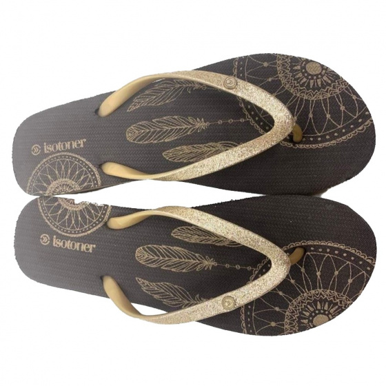 Tongs Talon Marron - Isotoner