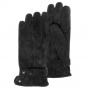 Men's Black Velvet Touch Screen Gloves - Isotoner