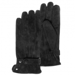 Men's Black Velvet Touch Screen Gloves - Isotoner
