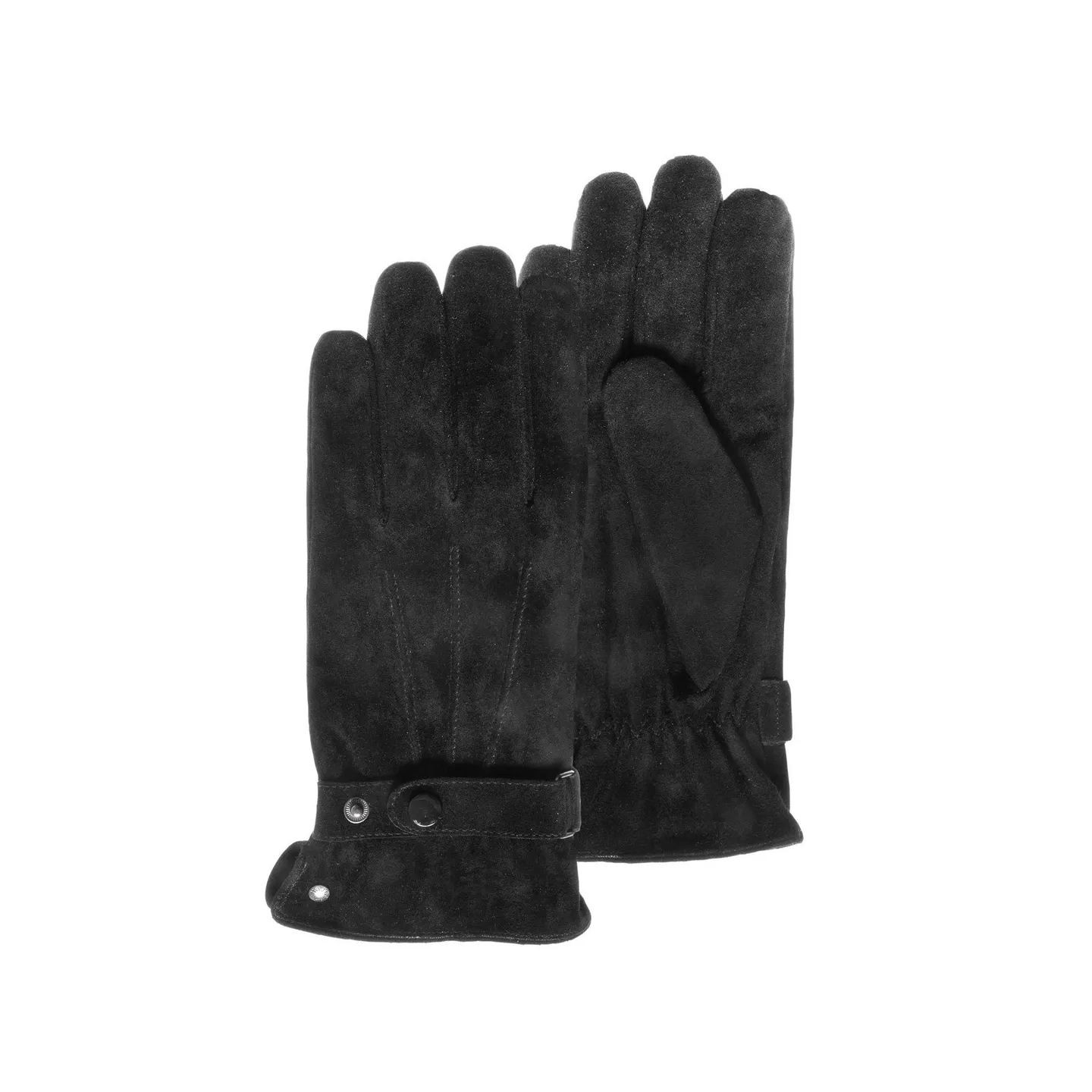 Gants Homme Tactiles Velours Noir - Isotoner Référence : 15079 |Chapellerie Traclet