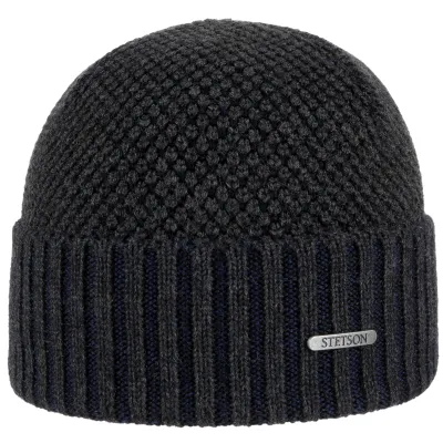 Grey Wool Percylane Beanie - Stetson Reference: 18846 | Traclet Hat Shop
