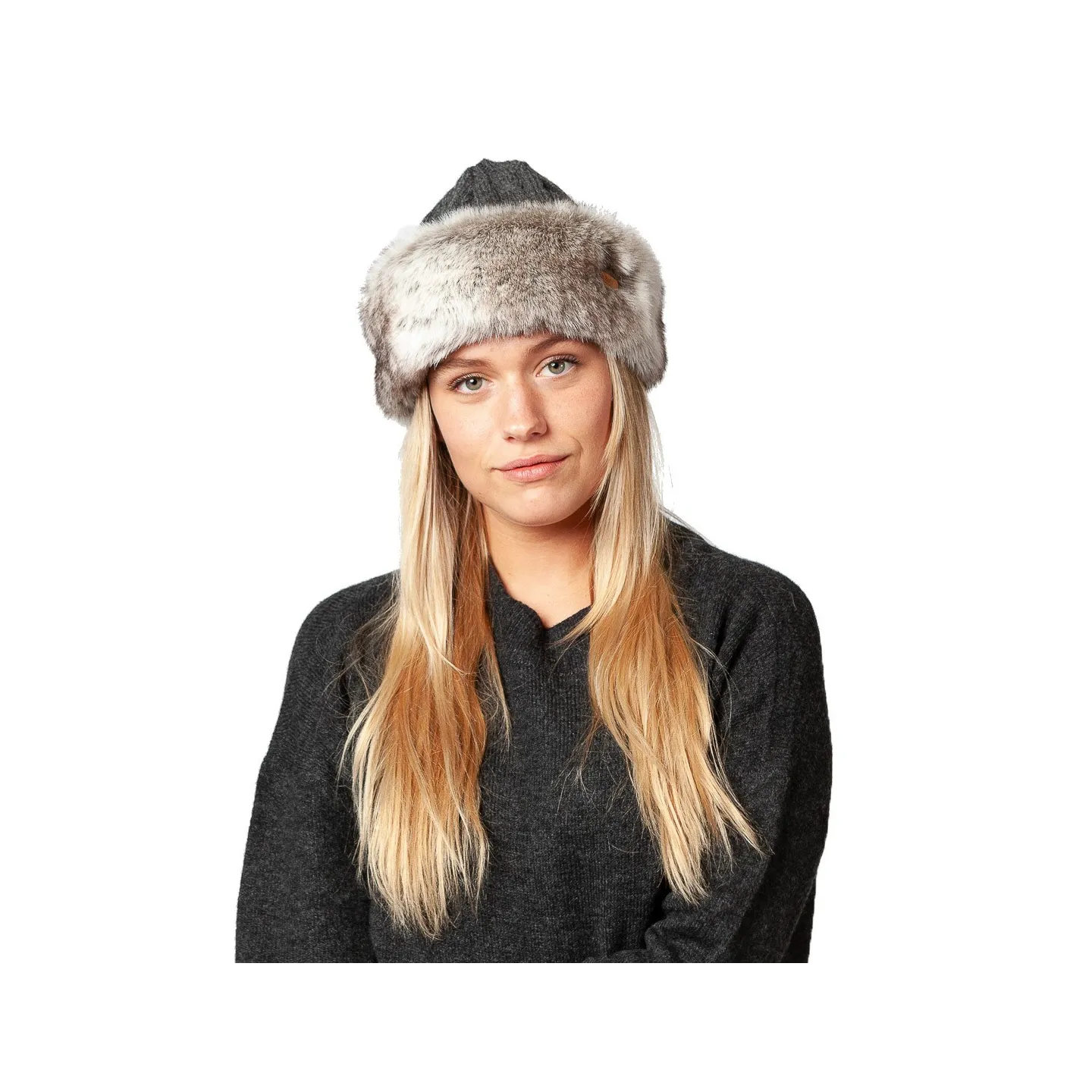 Bonnet-Toque Cable Fausse Fourrure Gris - Barts  Reference : 7408 | Chapellerie Traclet