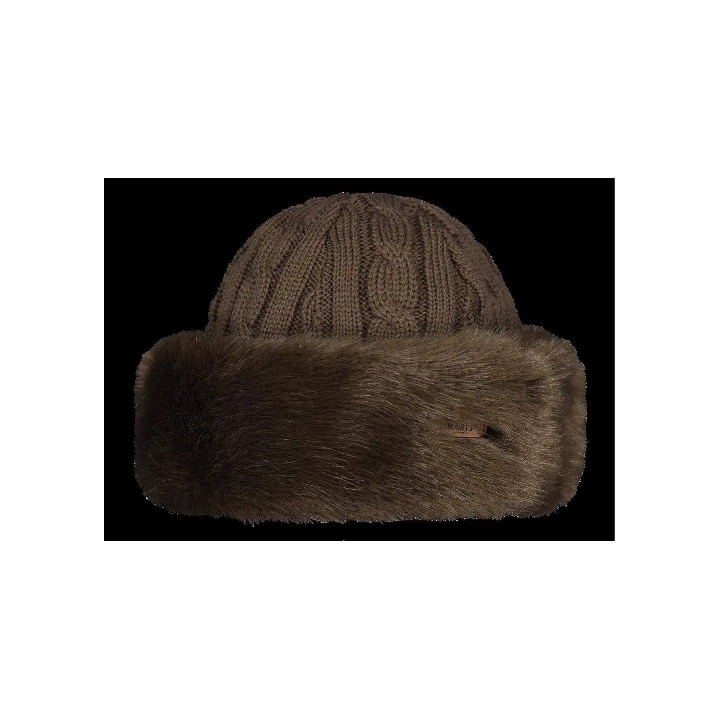 Toque / Bonnet Cable Fausse Fourrure Chocolat - Barts  Reference : 18852| Chapellerie Traclet