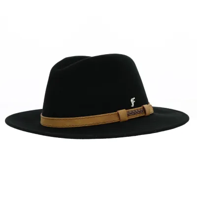 Chapeau Traveller Walky Feutre Laine Noir - Fléchet Reference : 18854 | Chapellerie Traclet