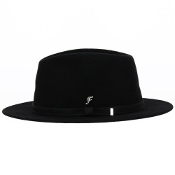 Chapeau Fédora En Feutre De Laine Flechet - Taille 58, Noir, Fabriqué En France - Neuf Avec Sa Boîte