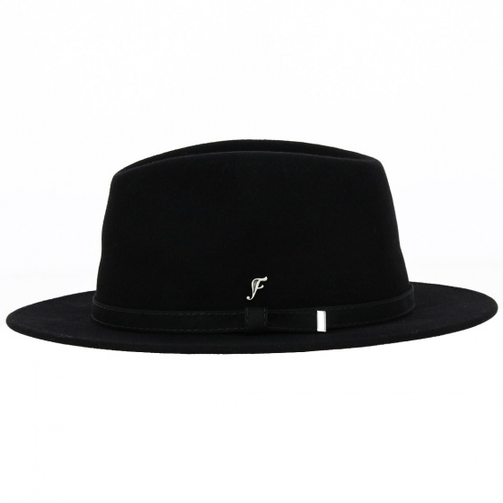Traveller Fedora Carnival Fur Felt Hat Black - Fléchet