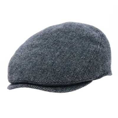 Blue Striped Wool Flat Cap - Flechet Reference: 18857 | Traclet Hat Shop