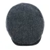 Casquette Plate Laine Rayures Bleues - Flechet Reference : 18857 | Chapellerie Traclet