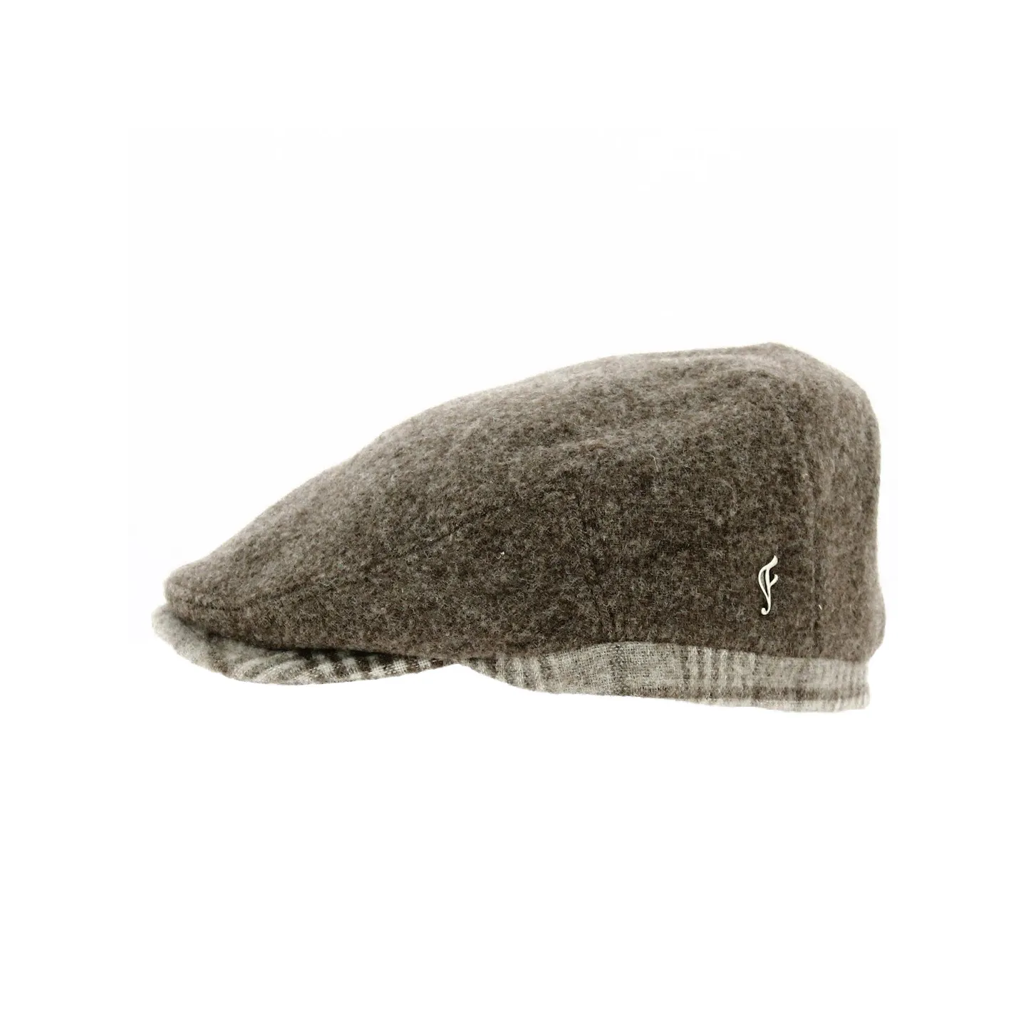 Brown Wool & Cashmere Flat Cap - Flechet Reference: 18858 | Chapellerie Traclet