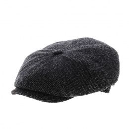 Casquette 8 côtes Laine Bleu - Fléchet
