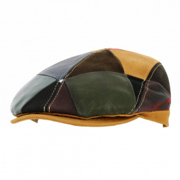 Casquette Plate Chambéon Patchwork Cuir - Fléchet