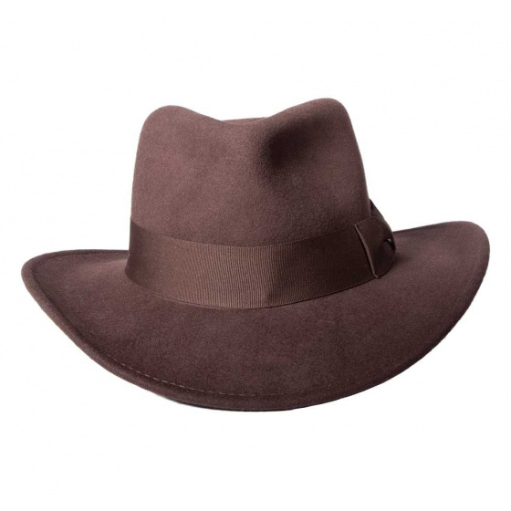Chapeau Traveller Indiana Feutre Laine Marron - Traclet