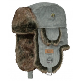 Almond Green Army Rib Bomber Trapper Hat - Barts