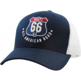 Route 66 Blue & White Snapback Cap - Kbthos