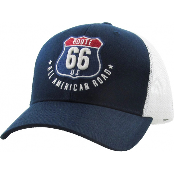 Route 66 Blue & White Snapback Cap - Kbthos