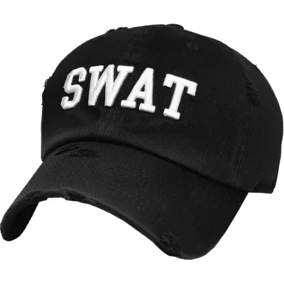 American SWAT Cotton Cap Black - Kbthos Reference: 18885| Chapellerie Traclet