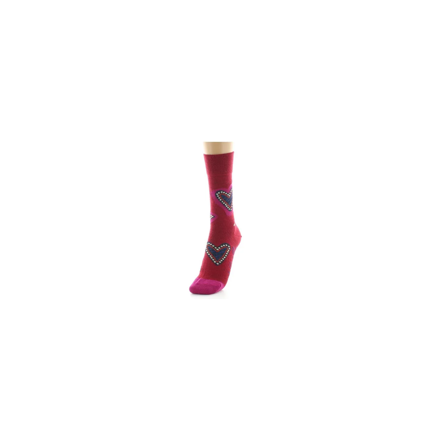 Chaussettes Femme Coeur Laine Made in France - Berthe   Reference : 18900| Chapellerie Traclet
