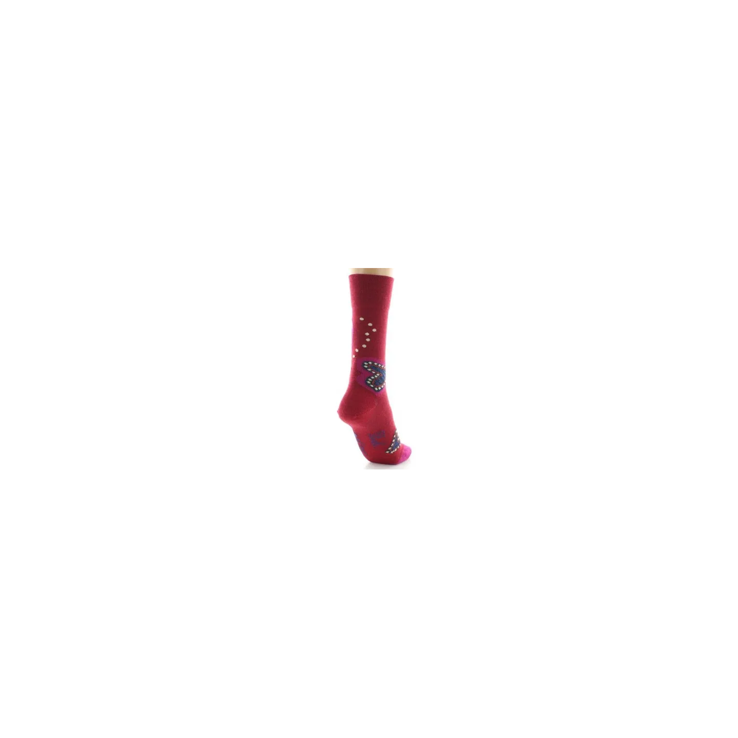 Chaussettes Femme Coeur Laine Made in France - Berthe   Reference : 18900| Chapellerie Traclet