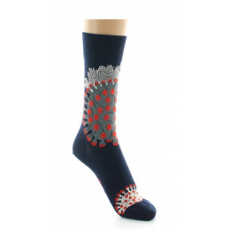 Women's Coral Wool Socks Made in France - Berthe