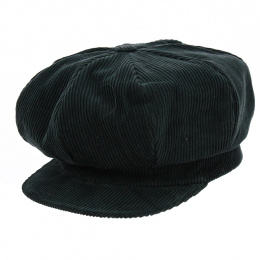 La Jota Black Velvet Newsboy Cap - Traclet