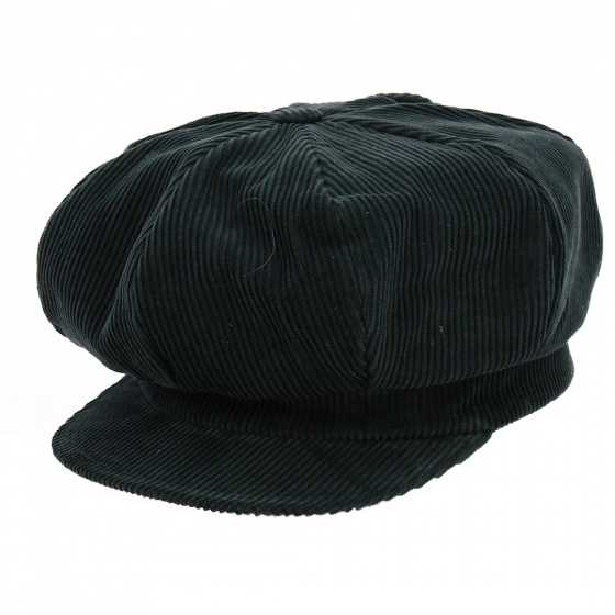 La Jota Black Velvet Newsboy Cap - Traclet