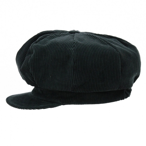 La Jota Black Velvet Newsboy Cap - Traclet