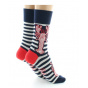 Striped Lobster Wool Socks Made in France - Berthe