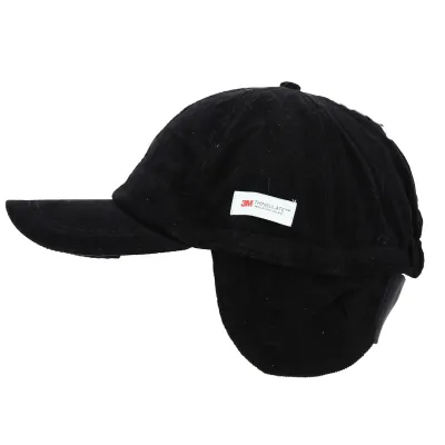 Casquette Baseball Cache oreilles Velours Noir - Traclet Reference : 18905 | Chapellerie Traclet