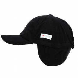 Casquette Baseball Cache oreilles Velours Noir - Traclet