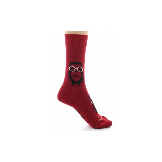 Chaussettes Hibou Coton Rouge Made in France - Dagobert