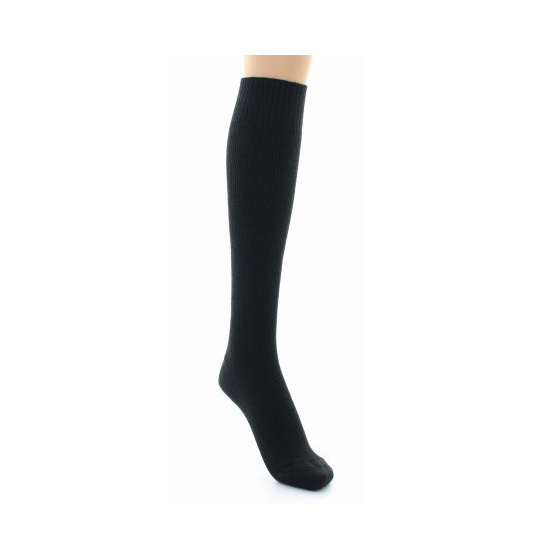 Chaussettes Hautes Mi-Bas Laine Noir Made in France - Perrin