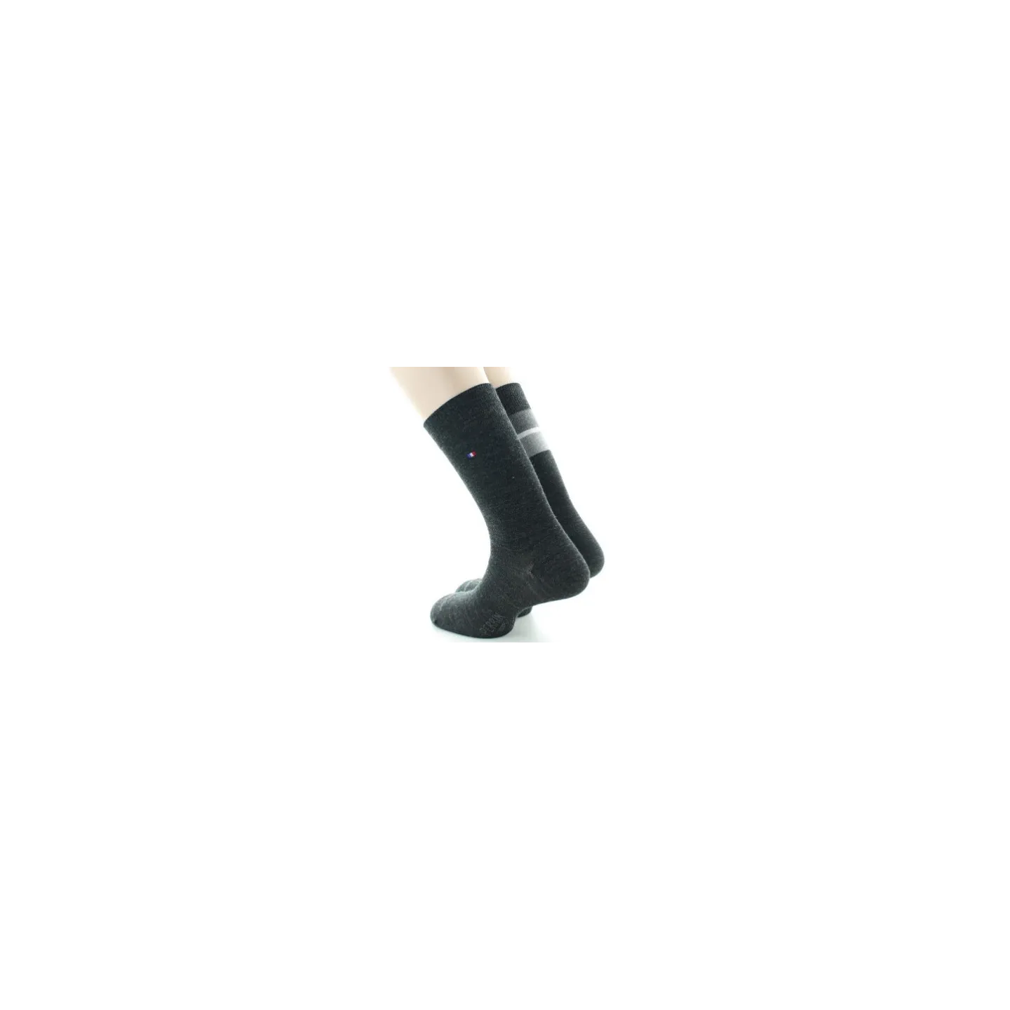 Lot 2 Chaussettes Hommes Anthracite Laine Made in France - Perrin  Reference : 18917| Chapellerie Traclet