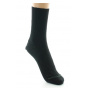 Women's Organic Wool Socks Black Made in France - Perrin