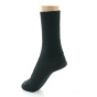 Women's Organic Wool Socks Black Made in France - Perrin
