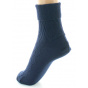 Women's Organic Wool Navy Socks Made in France - Perrin