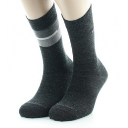 Set of 2 Men's Plain Wool Socks Made in France - Perrin