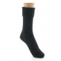 Women's Black Glitter Ribbed Socks Made in France - Perrin