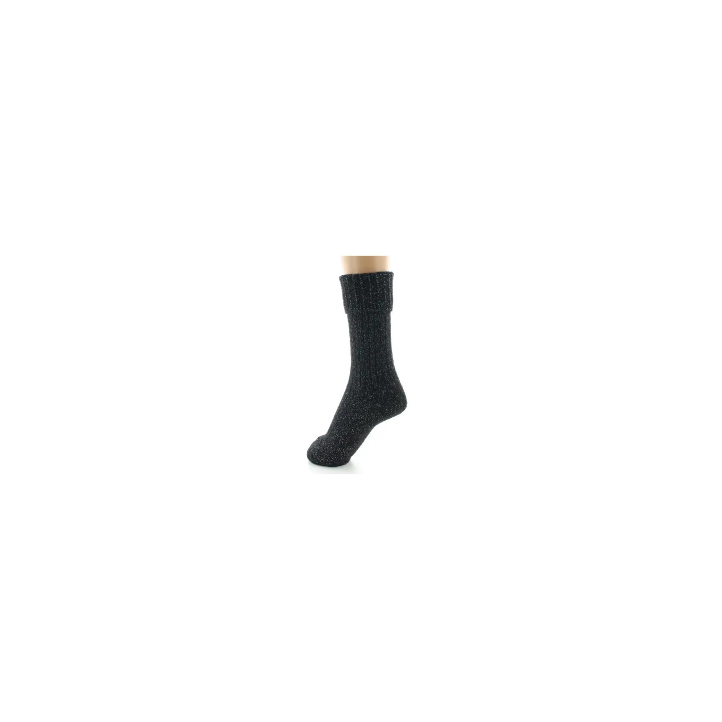 Chaussettes Femme A Cotes Noir Pailleté Made in France - Perrin  Perrin Reference : 18922 Chapellerie Traclet
