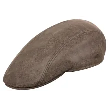 Jackson Domed Leather Cap in Brown - Göttmann Reference: 17253 | Traclet Hat Shop